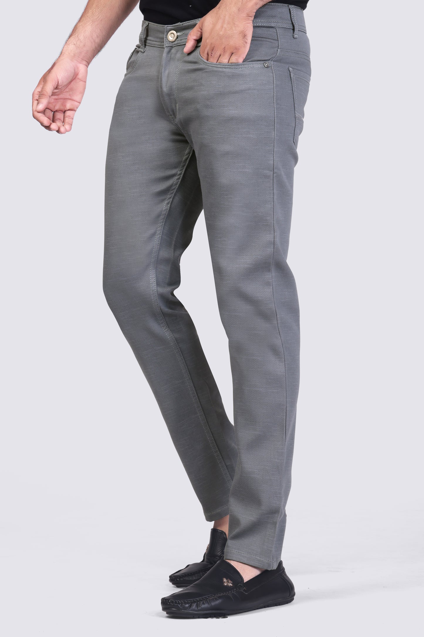 Charcoal Grey Casual Trousers