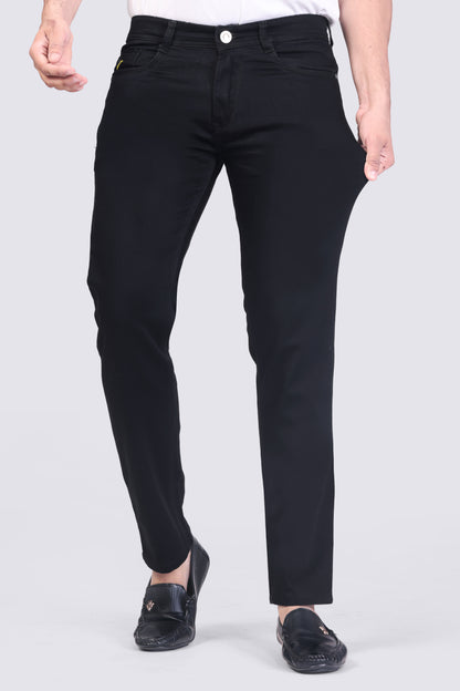 Royal Black Casual Trousers