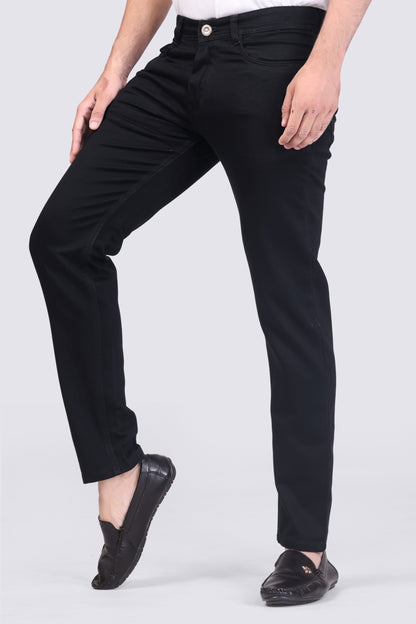 Royal Black Casual Trousers