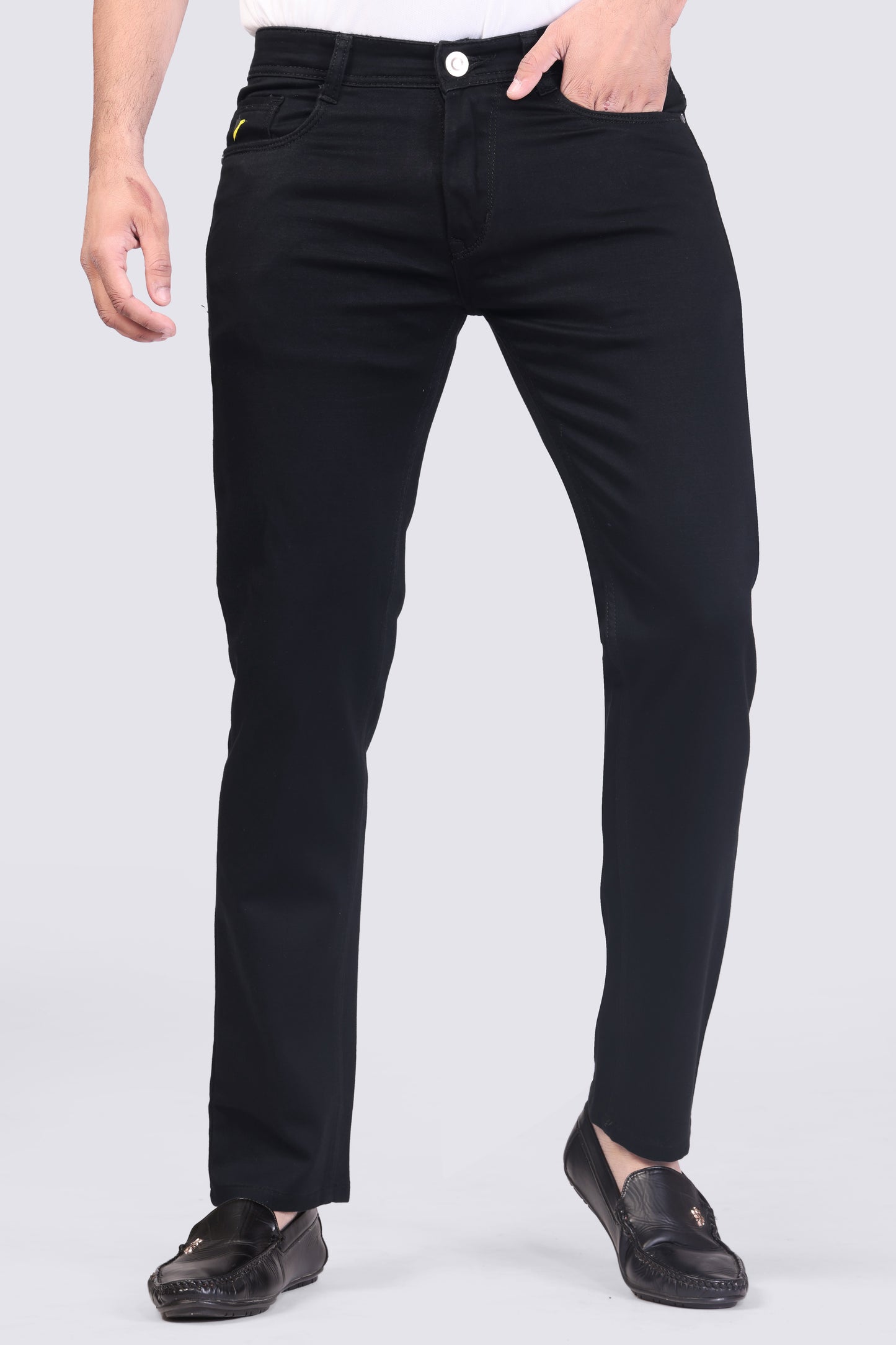 Royal Black Casual Trousers