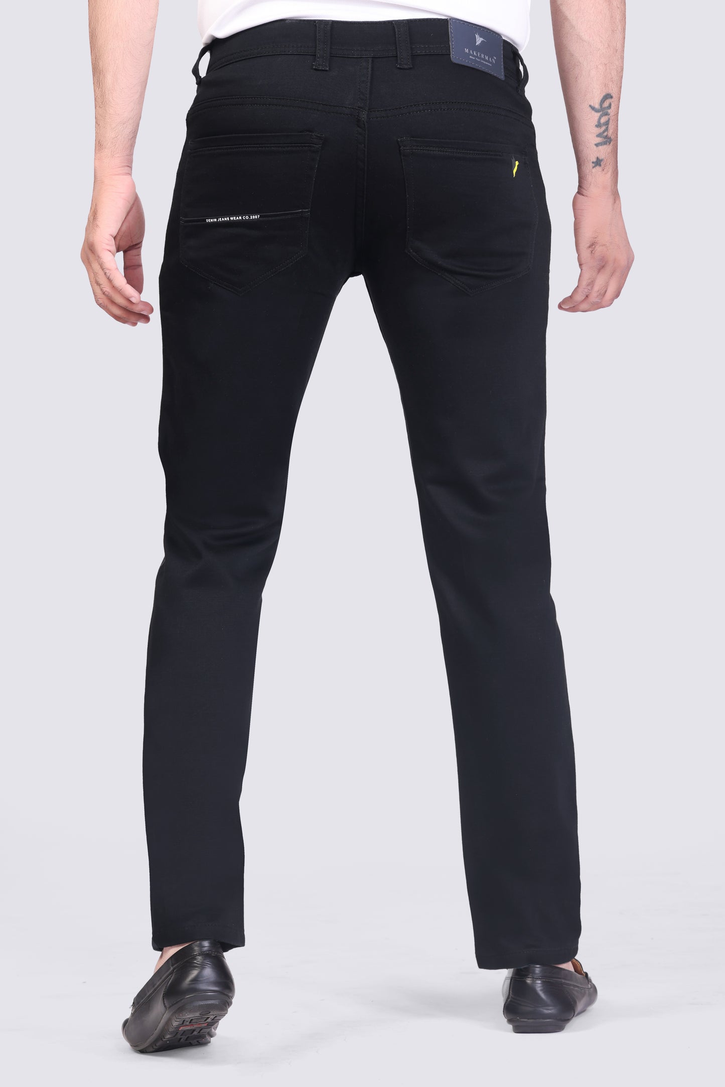 Royal Black Casual Trousers