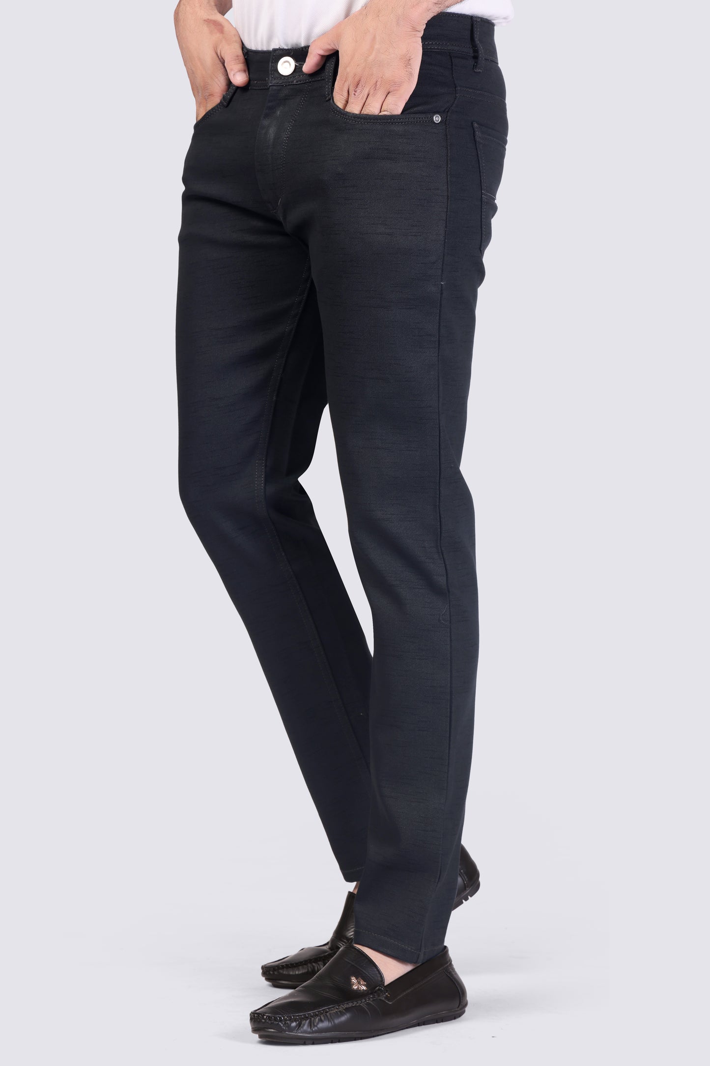 Carbon Black Casual Trousers