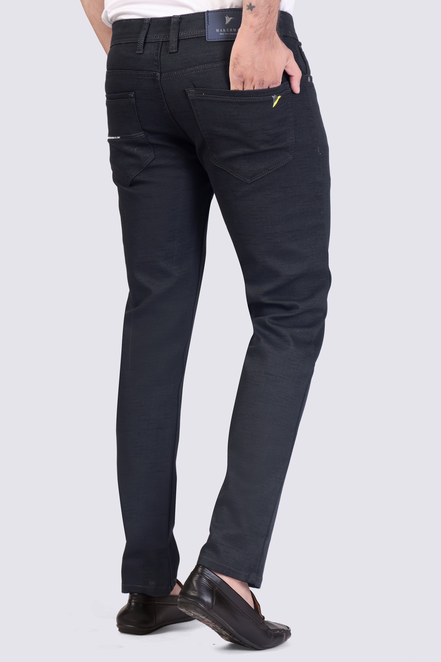 Carbon Black Casual Trousers