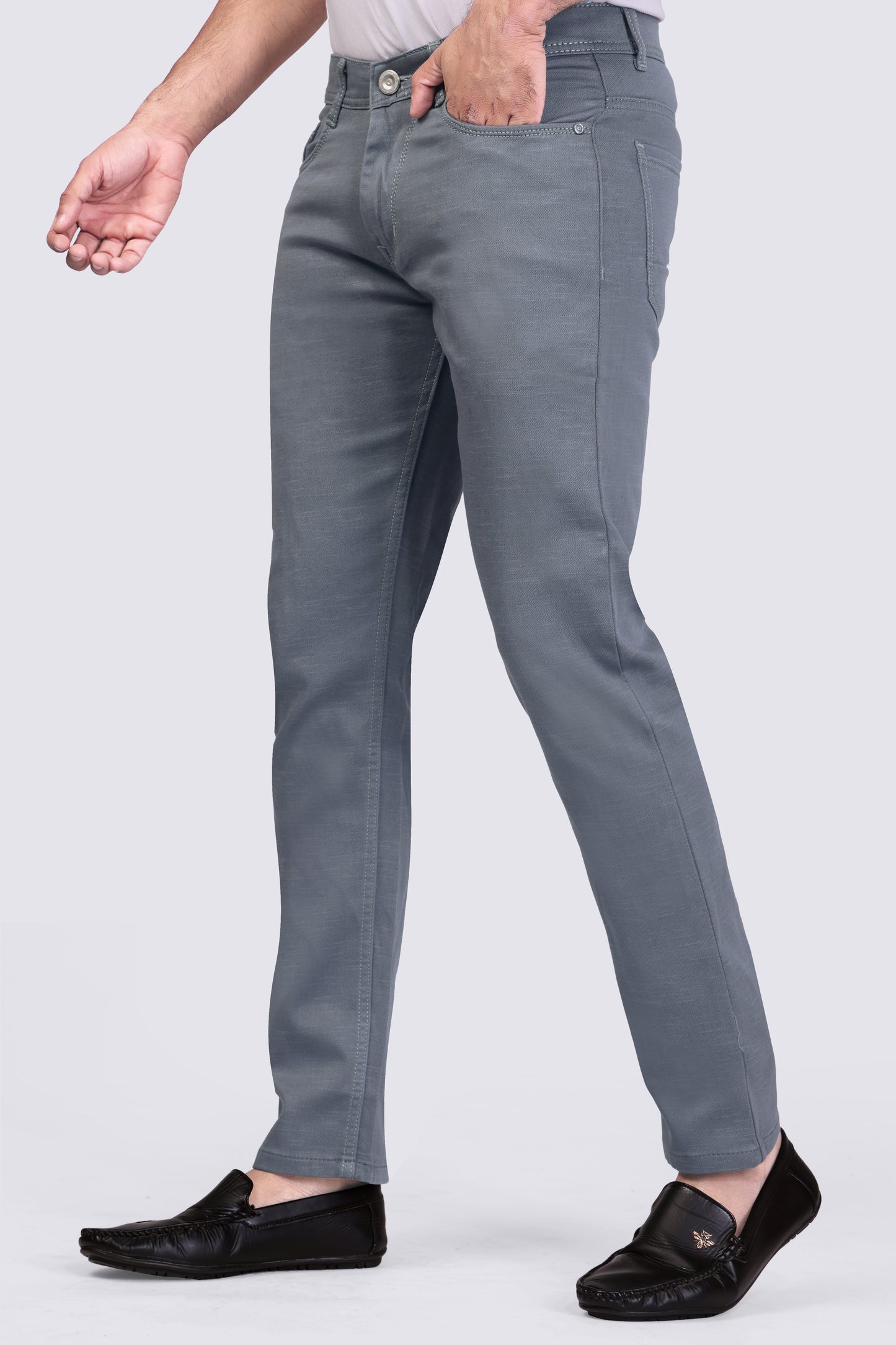 Ash Grey Casual Trousers