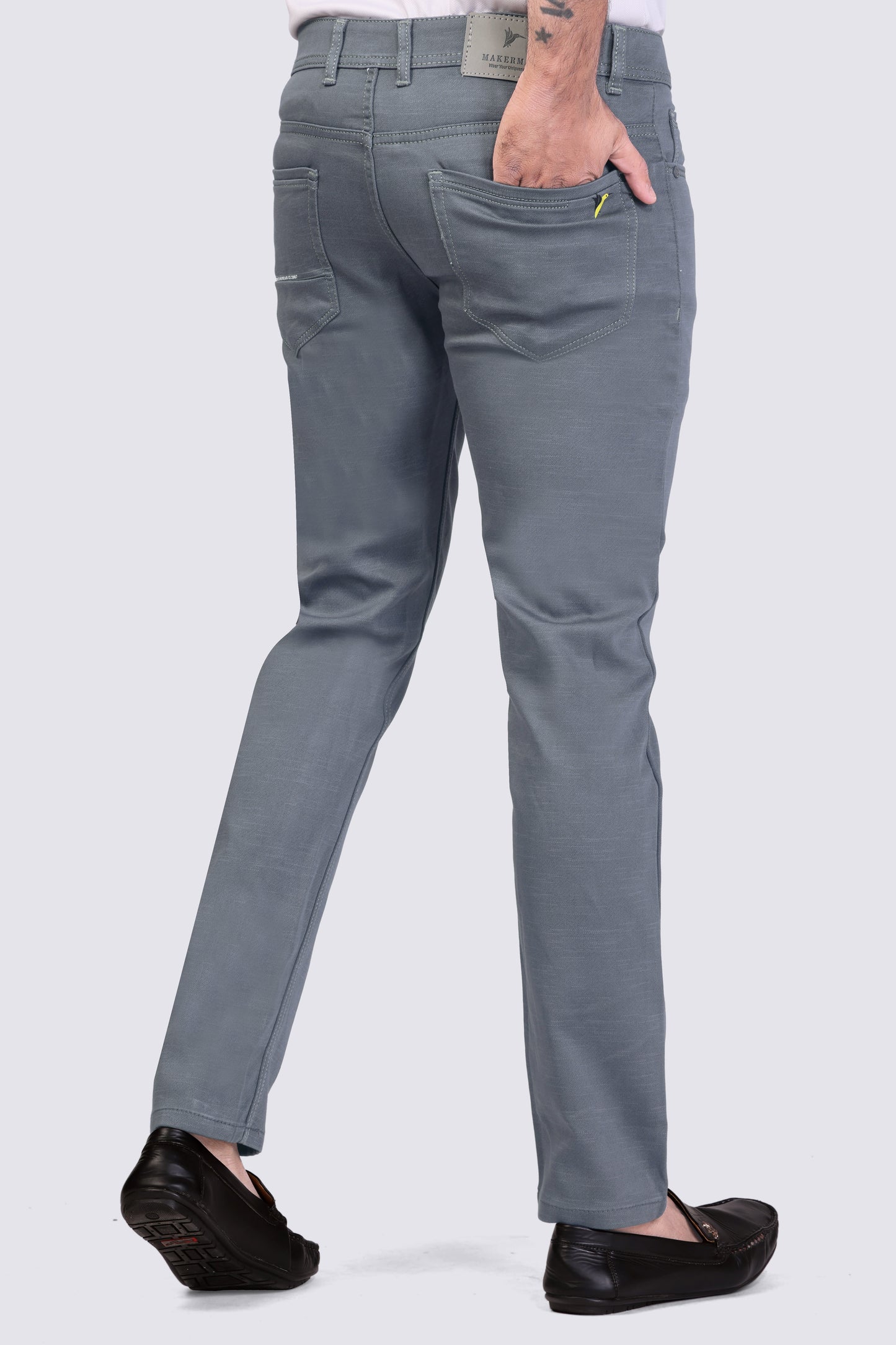 Ash Grey Casual Trousers