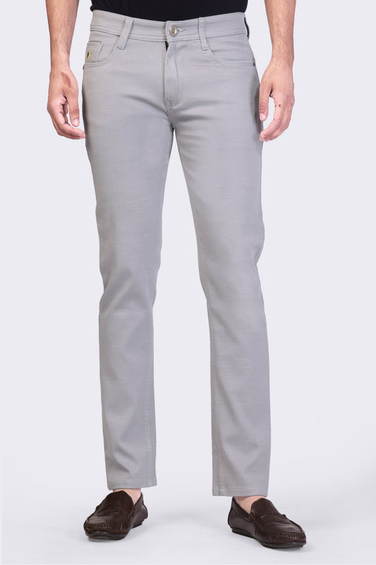 Silver Grey Casual Trousers