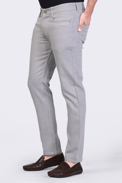 Silver Grey Casual Trousers